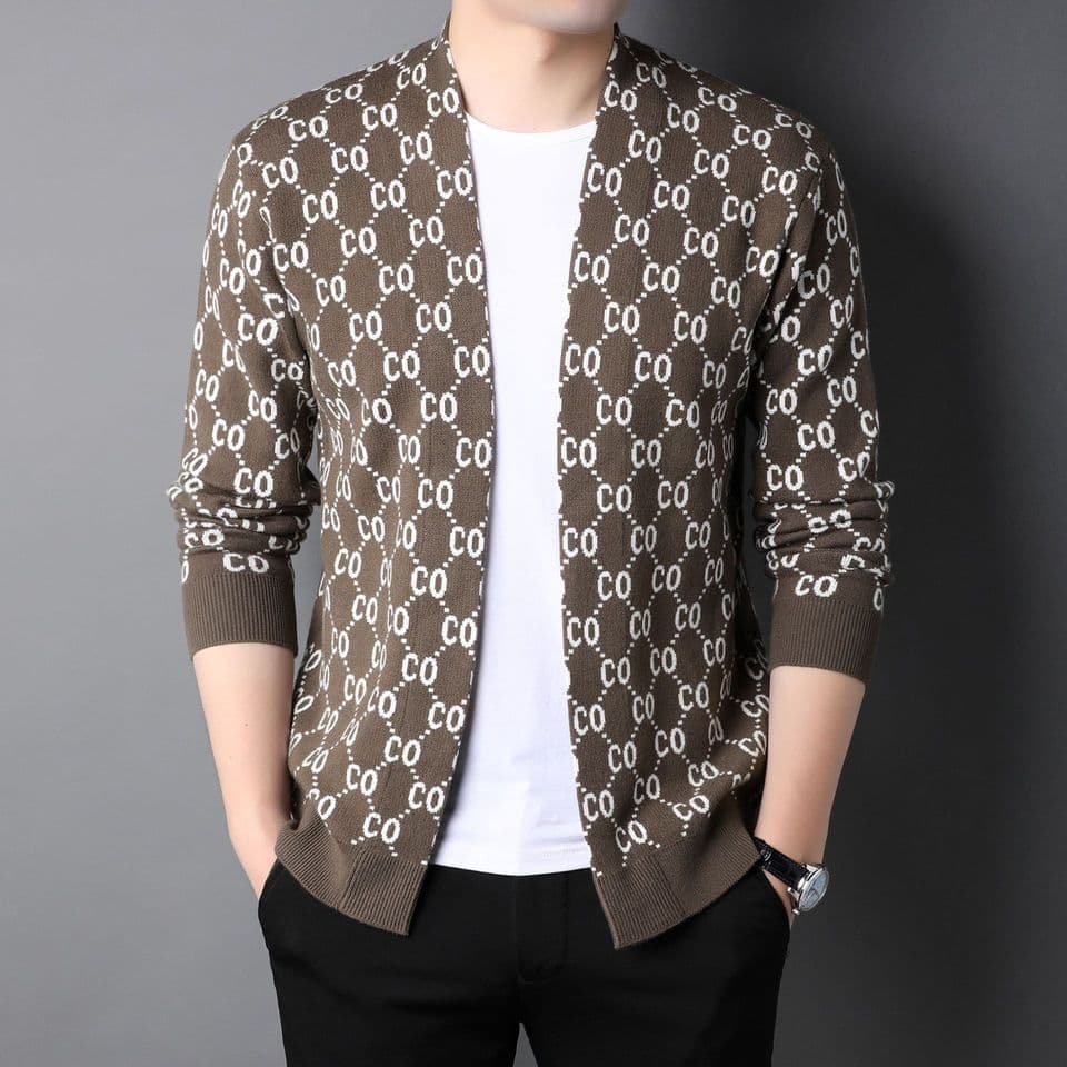 New Top Grade Luxury Brand Fashion Knit Sweater Cardigan Men Casual Woolen Autum Japanese Coats Jacket Mens Clothes
