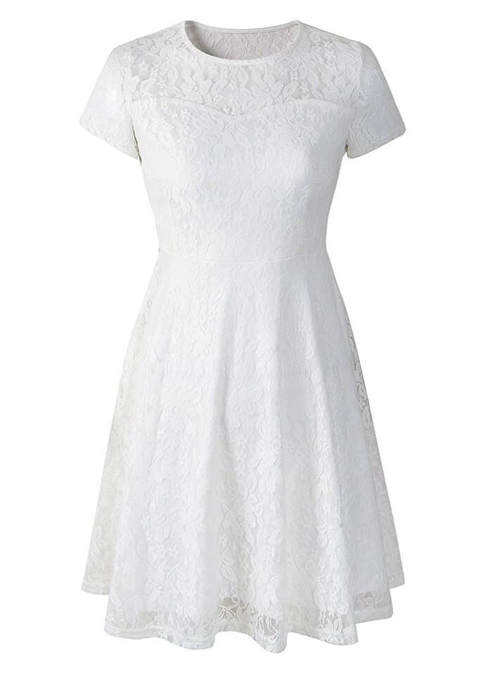 New Women Plus Size Dress Fashion Women Elegant Sweet Hallow Out Lace Dress Party Princess Slim Summer Dresses Vestidos Red Blue