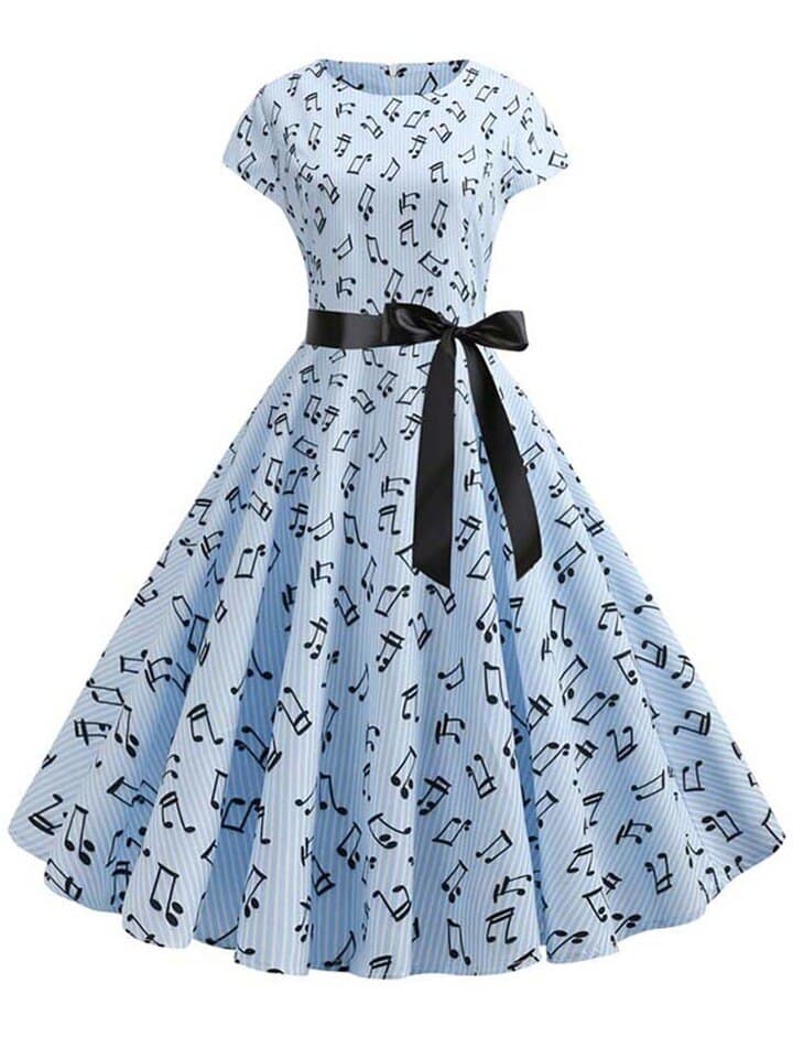 New Women Summer Dress Vintage Floral Print Rockabilly Dress Robe Femme Sundress Vestidos Polka Dot Party Dress