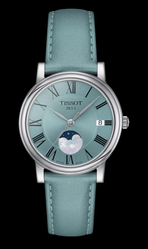 TISSOT CARSON PREMIUM LADY MOONPHASE T122.207.11.033.00 LUXURY WATCH FOR WOMEN