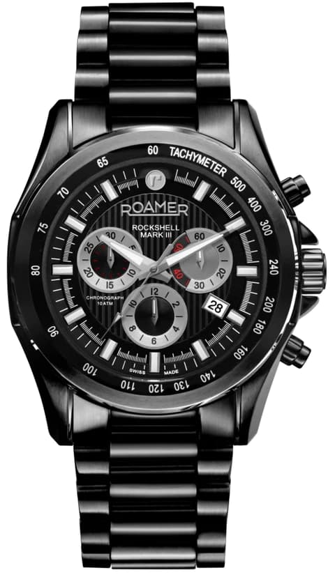 ROAMER ROCKSHELL MARK III CHRONO – JET BLACK-220837 42 55 20 Luxury Watch For Men