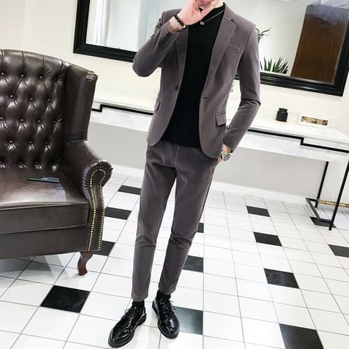 New Elegant Wine Red Suits Mens Velvet Luxury Suits For Mens Groom Wedding Velour Suits Gentlemen Dress 2 pcs Flannel Green Burgundy
