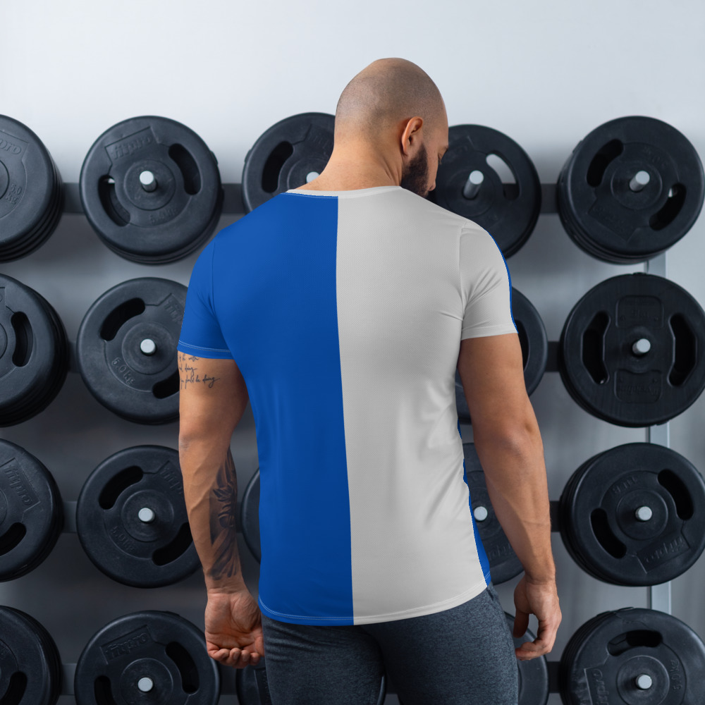 New Men Athletic T shirt  Short Sleeves crew neck All-Over Print Men’s Athletic Sport T-shirt