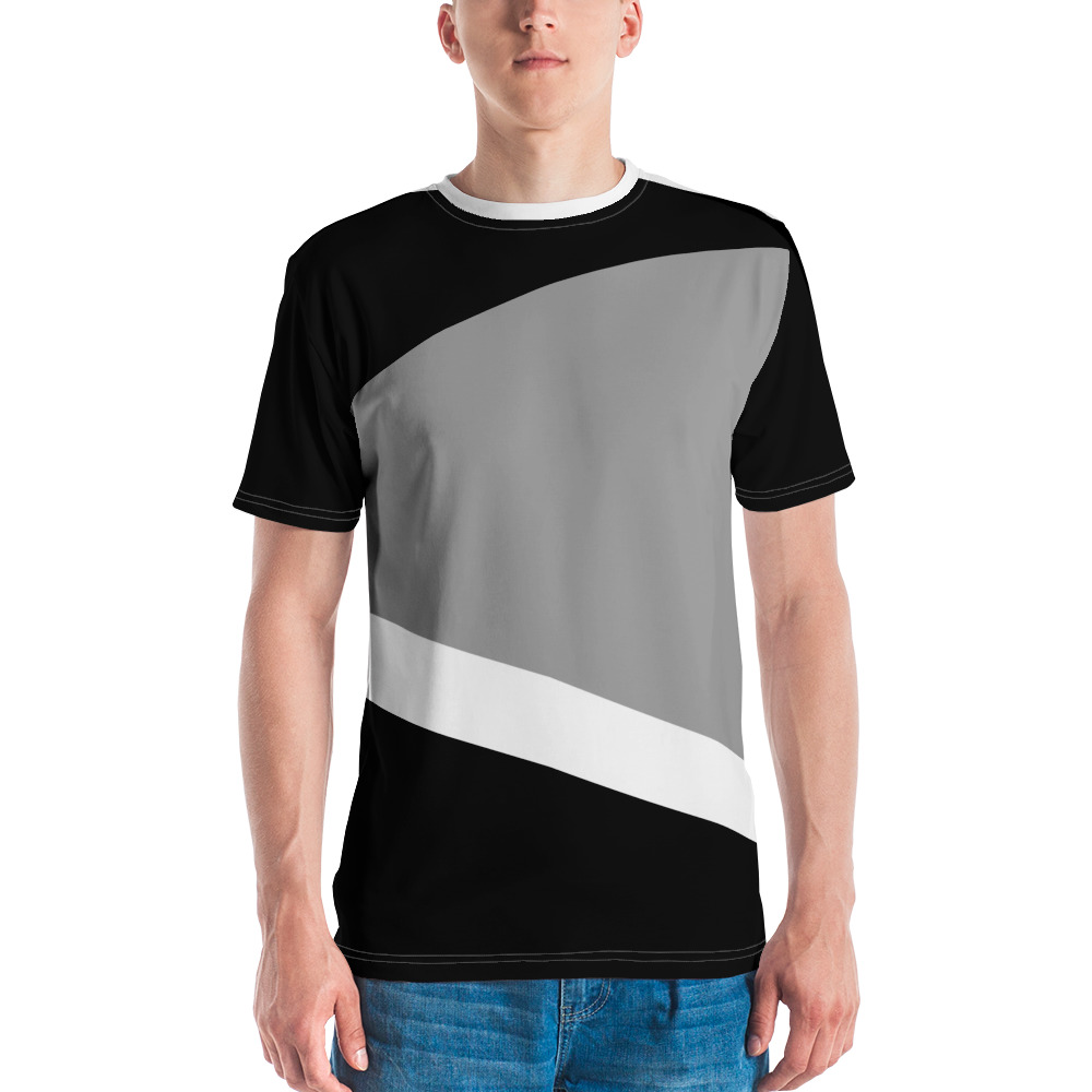 New Mens T shirt All-Over Print Crew Neck Short Sleeves T-Shirt