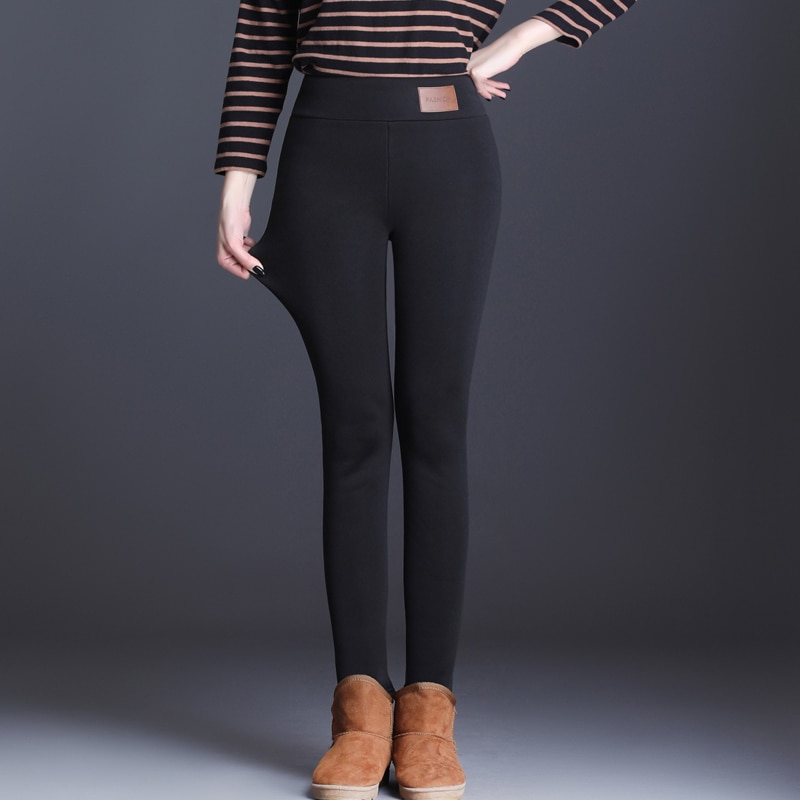 High Waist Autumn Winter Women Pants Thick Warm Elastic Quality S-5XL Trousers Tight Type Pencil Pants