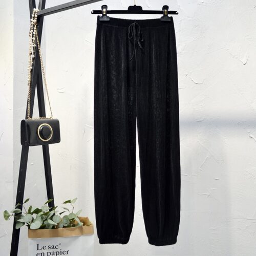 Women Straight Long Pants pantalon pour femme pants loose thin high waist women broad legged pants sweatpants stacked leggings - Image 58