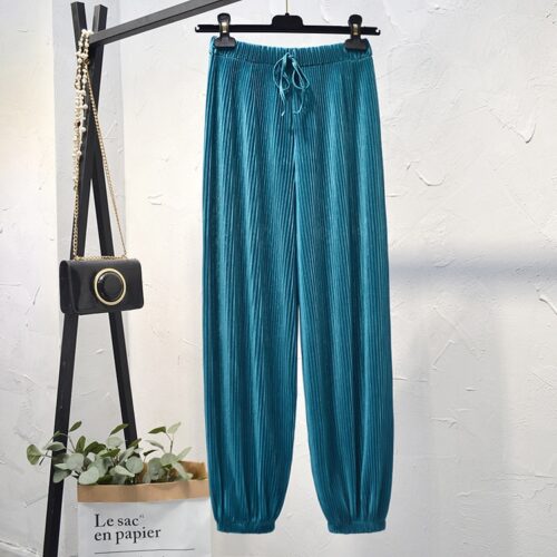 Women Straight Long Pants pantalon pour femme pants loose thin high waist women broad legged pants sweatpants stacked leggings - Image 21