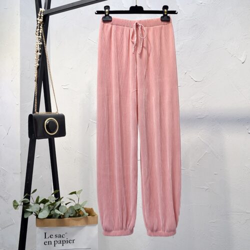 Women Straight Long Pants pantalon pour femme pants loose thin high waist women broad legged pants sweatpants stacked leggings - Image 38