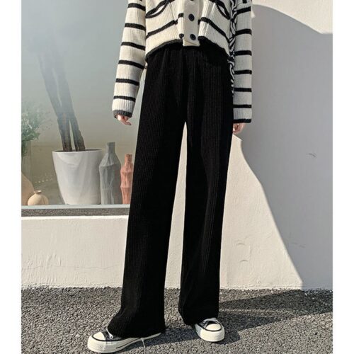 Women Straight Long Pants pantalon pour femme pants loose thin high waist women broad legged pants sweatpants stacked leggings - Image 45