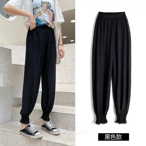 Women Straight Long Pants pantalon pour femme pants loose thin high waist women broad legged pants sweatpants stacked leggings - Image 16