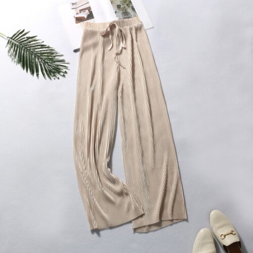 Women Straight Long Pants pantalon pour femme pants loose thin high waist women broad legged pants sweatpants stacked leggings - Image 23