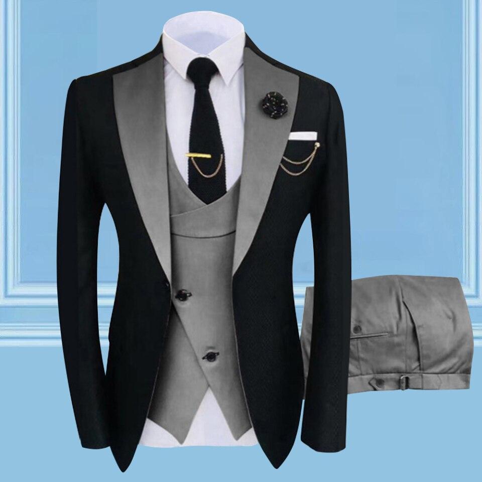 #1 Top New Men Slim Fit Wedding Luxury Dress Suit - ADDMPS