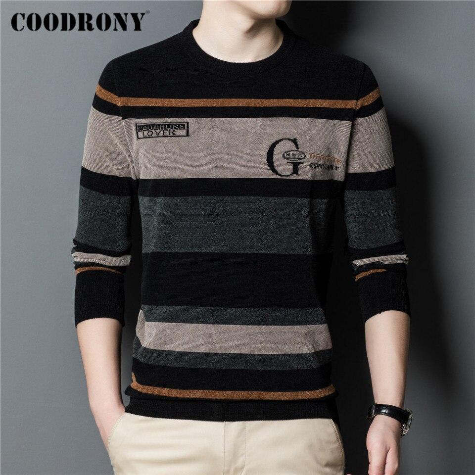 Men Autumn Winter Soft Warm Sweater Clothing Streetwear Fashion Knitted Chenille Wool Jersey Pullover