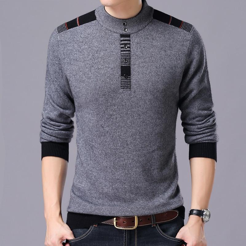New Men Winter Thick Warm Sweaters O Neck Wool Sweater Men Brand Clothing Knitted Cashmere Pullover