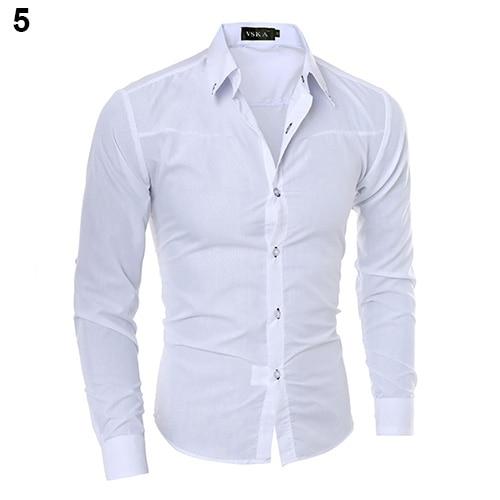 #1 Top New Men Business Style Dress shirt Slim Fit - ADDMPS
