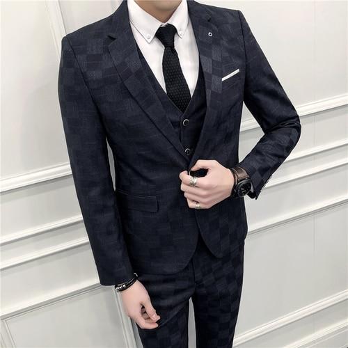#1 Top New Men Slim Casual Dress Suit Wedding - ADDMPS
