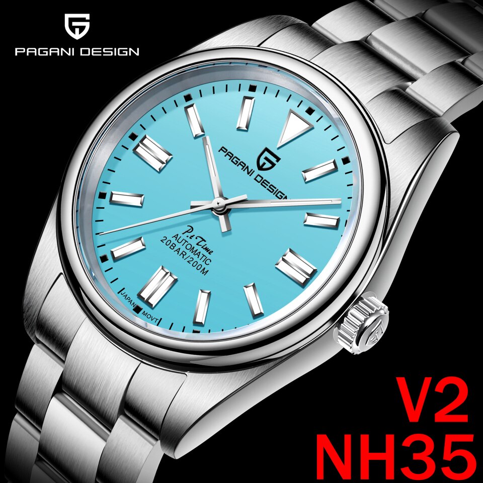 New Men Pagani Design Automatic Watch Stainless Steel Simple Mechanical Wrist watch Japanese Sports Luxury Sapphire Glass Clock