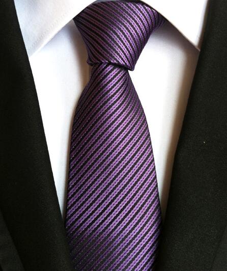 New Men Classic Neckties Fashion Stripe Yellow Navy Blue Wedding Ties Jacquard Woven 100% Silk Men Solid Tie Polka Dots Neck Ties