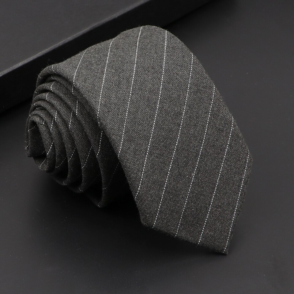 New Men Classic Cotton Ties High Quality Handmade Skinny 6CM Neck Tie Plaid Solid Color Striped Narrow Business Shirt Accessories