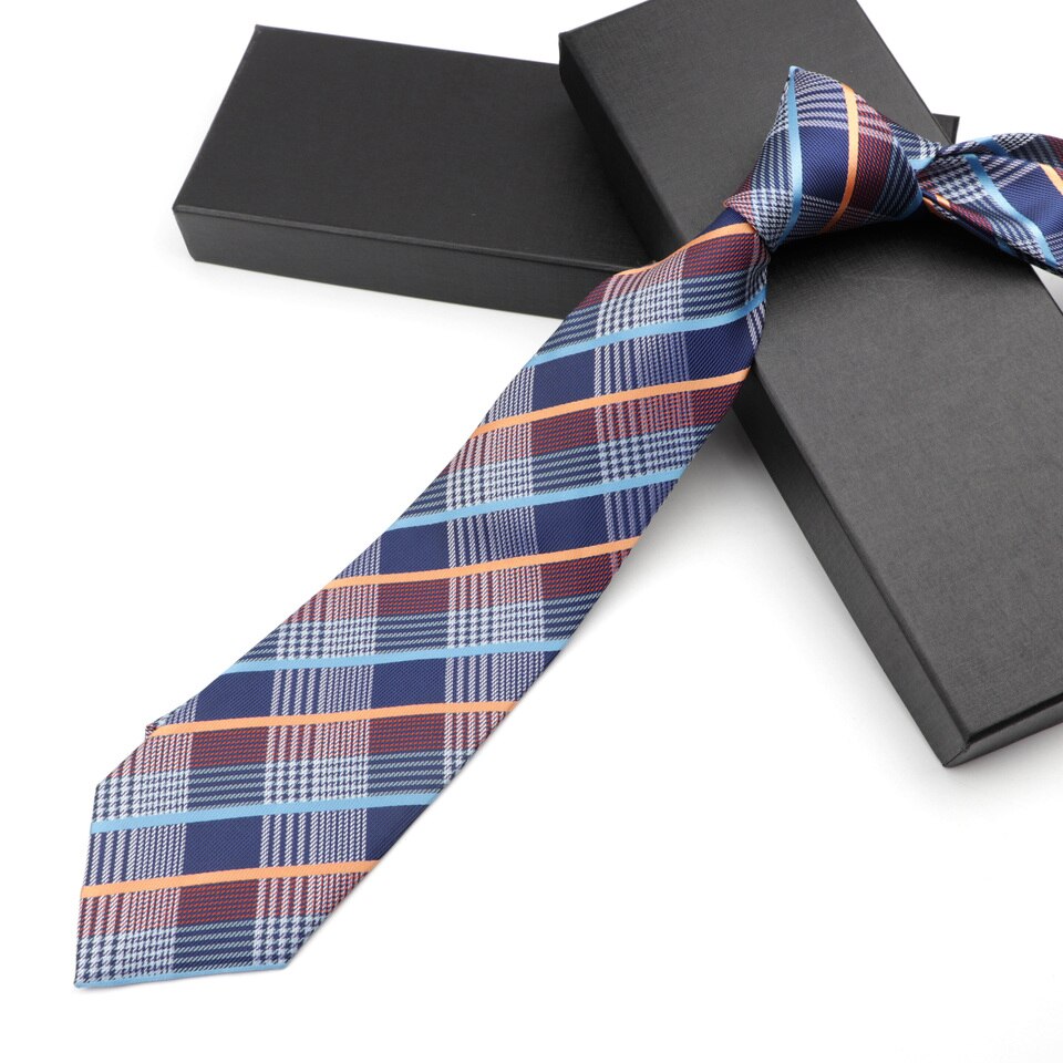 New Men Classic Solid Color Tie Stripe Flower Floral 8cm Jacquard Necktie Accessories Daily Wear Cravat Wedding Party Gift