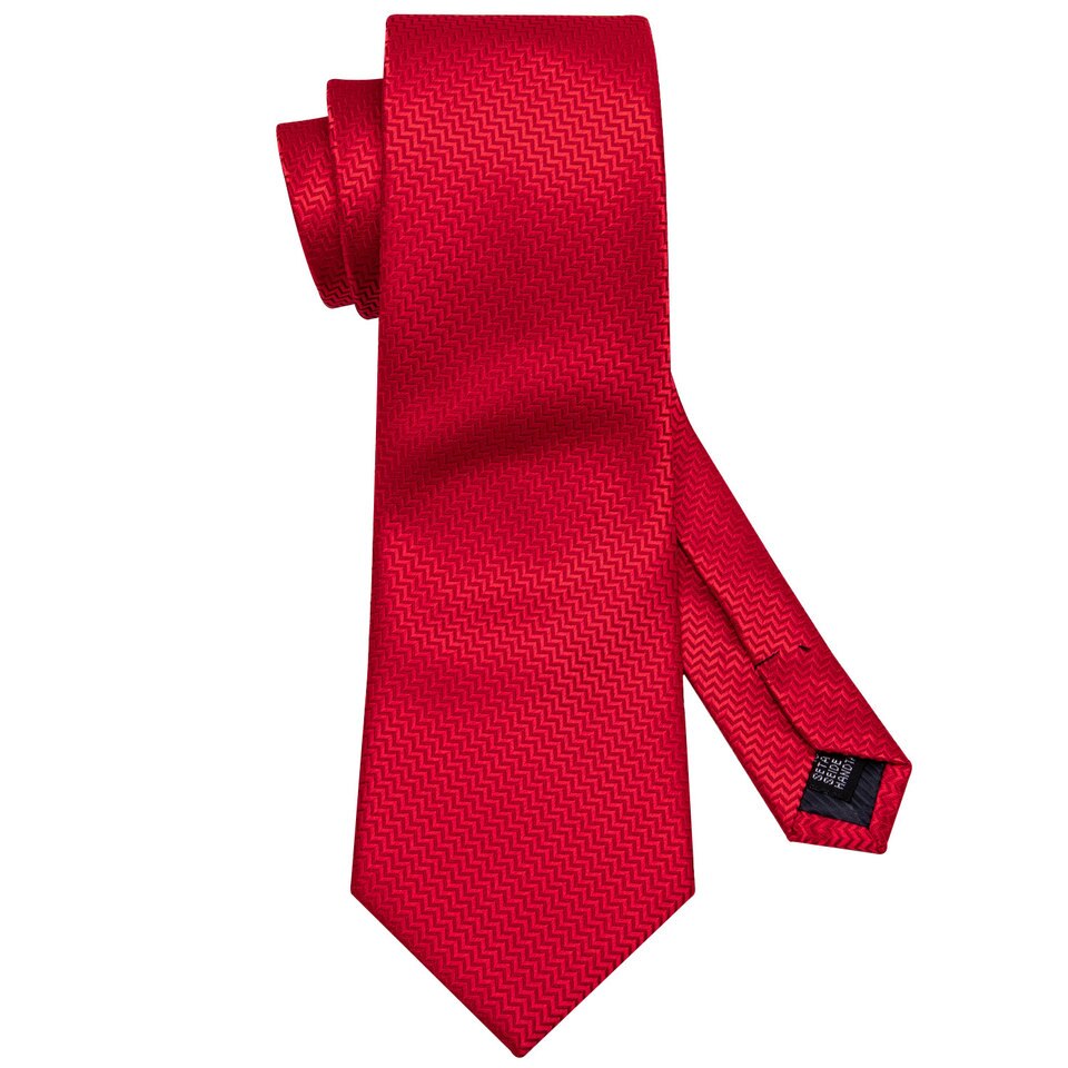 New Men Tie Set Red Floral Silk Tie For Men Wedding Party Necktie Handkerchief Cravat NeckTie Set Fashion Tie LS-5198