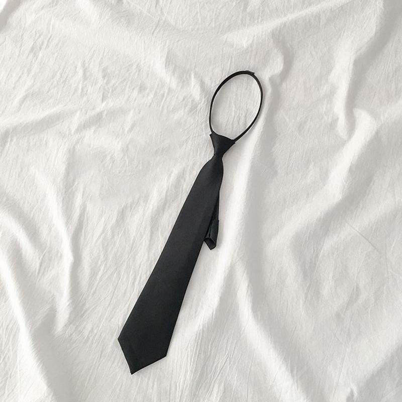 New Unisex Retro Silky Ties Narrow Neck Tie Slim Smooth Women Bow Tie Korean Style Simple Elegant All match Trendy Tie