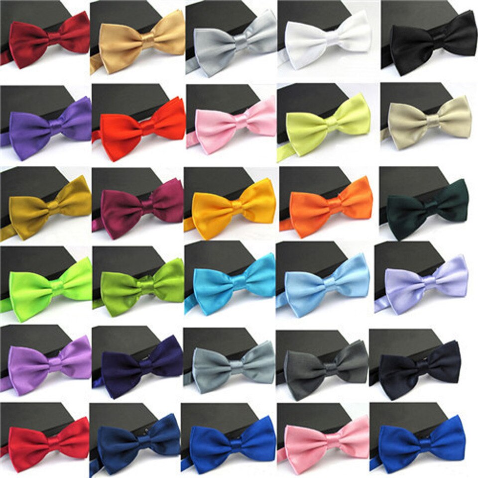 New Gentleman Classic Tuxedo Bowtie Necktie For Wedding Party Bow tie knot Bow Tie Boys Fashion 30 Solid Colours