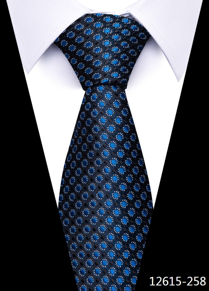 New Men Dot Wedding Necktie 160 Colours Fashion Silk Tie Dot Wedding Accessories Man Blue Fit Workplace Wedding Party Group Work