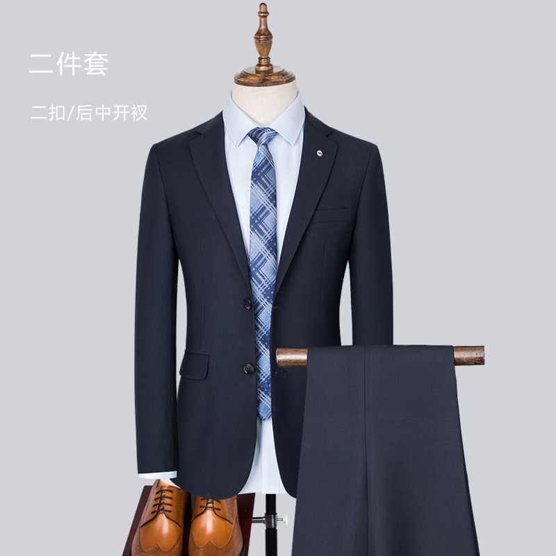 New Men Wedding Dress Suit Korean Slims Men Business Suit 3 Pieces Set Formal Suit 8xl Jacket + Pants + Vest Tuxedo Groom Suit