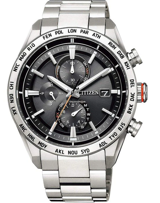 CITIZEN AT8181-63E TITANIUM Silver Black Luxury Watch For men