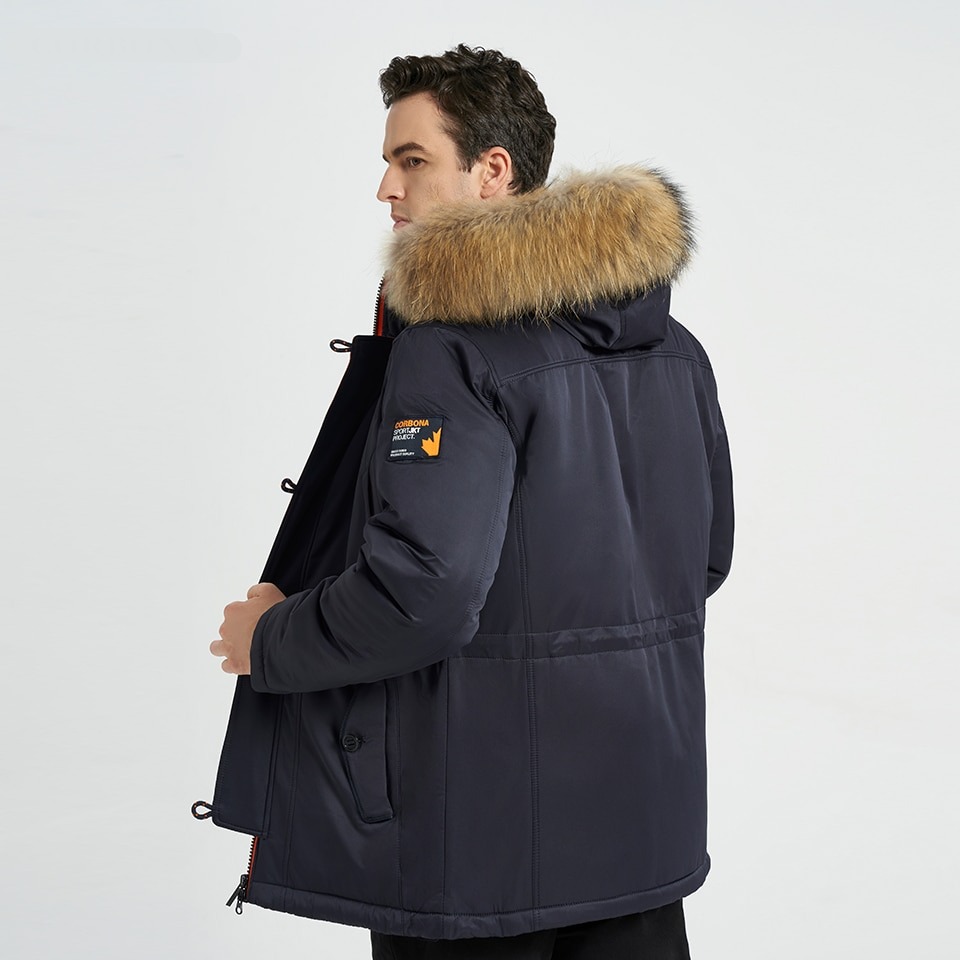 New N3B Type Winter Parka Men Coat Long Oversize Real Fur Hood Military Army Male Jackets Padded Fleece Brand Cloths 2022