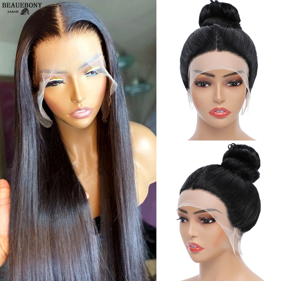 New Long 360 Lace Frontal Wigs For Women Heat Resistant Synthetic Lace Front Wig Baby Hair Transparent 13×4 Straight Lace Front Wigs