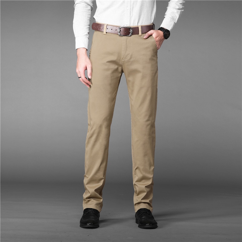 New Luxury Straight Business Casual Men Pants High Quality Designer Spring Autumn Elegant Male Leisure Long Formal Trousers