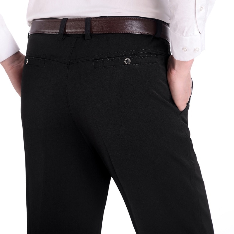 New Design Autumn Men Casual Pants Thick Loose Male Pant High Waist Straight Trousers Business Fashion Pants Man Plus Size 29-40
