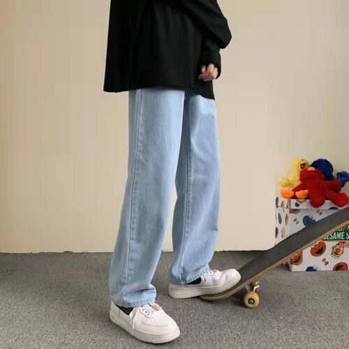 New Spring And Autumn Street Men Jeans Casual Loose Jean Pants for Men Korean Version Fashion Straight Wide Leg Pants - Image 9