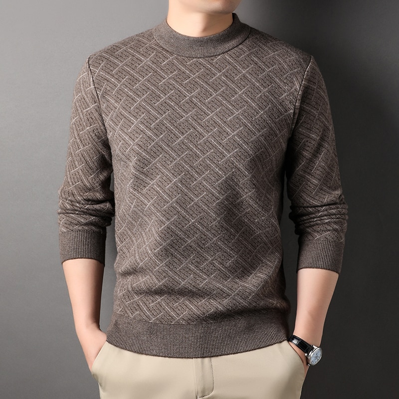 New Brand Luxury Knit Sweaters Wool Striped O Neck Men Clothing Autumn Winter Classic Pullover Homme Casual Jumper Y539