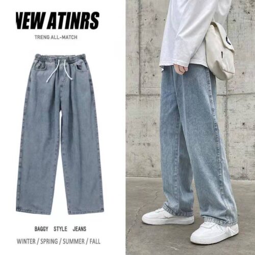 New Spring And Autumn Street Men Jeans Casual Loose Jean Pants for Men Korean Version Fashion Straight Wide Leg Pants - Image 6