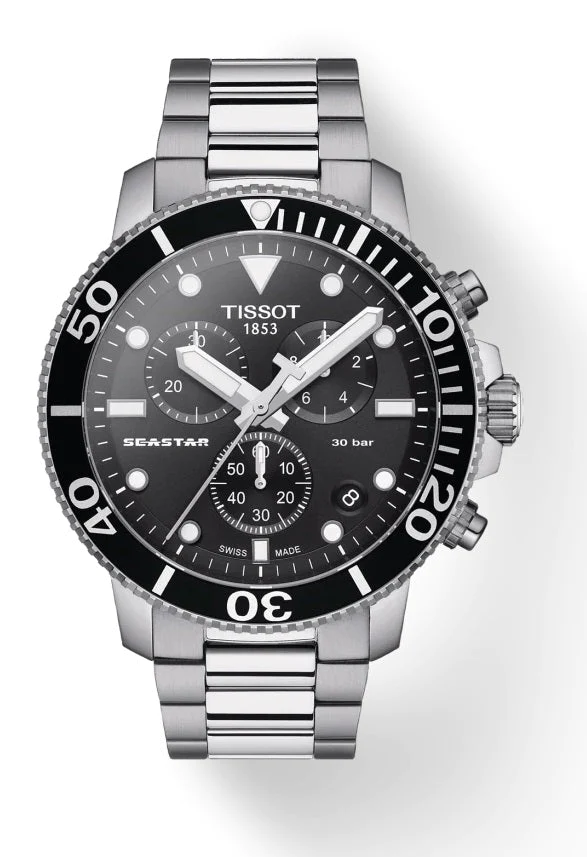 TISSOT SEASTAR 1000 CHRONOGRAPH T1204171105100 Black Face Luxury Watch For Men