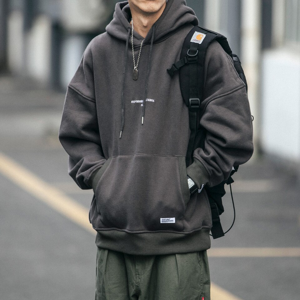 New High Quality Thin Fleece Hoodie Japanese Streetwear Hip Hop Sweatshirt Men Clothing Korean Couple Pullover Harajuku Coat