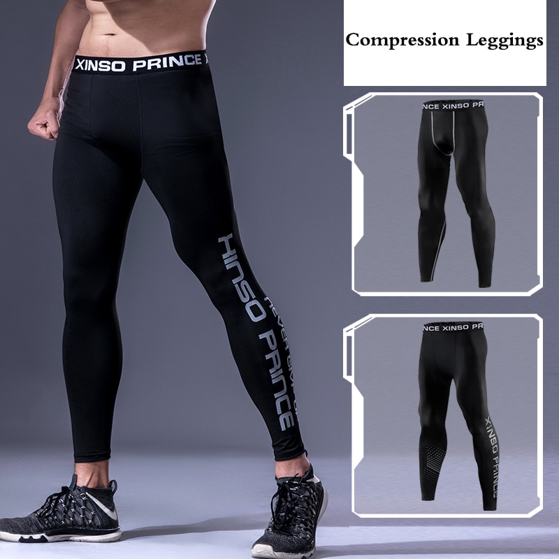 New Men Tight Gym Compression Pants Quick Dry Fit Sportswear Running Tights Men Legging Fitness Training Sexy Sport Gym Leggings