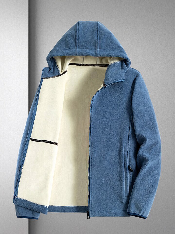 2022 New Winter Basic Thick Warm Hoodie Men Zip Up Polar Fleece Sweatshirts 7XL 8XL Plus Size Solid Casual Thermal Hoody Jacket