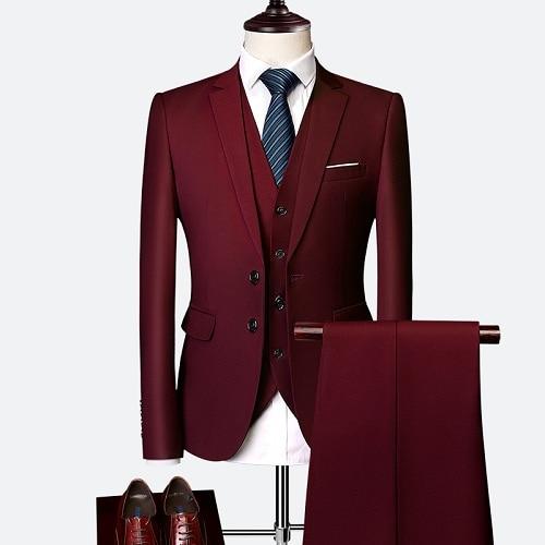 New Wedding Suit Men Classical Men Business Suit 3 Pieces New Formal Korean Slims Suit Dress Suit tuxedo Groom Suit