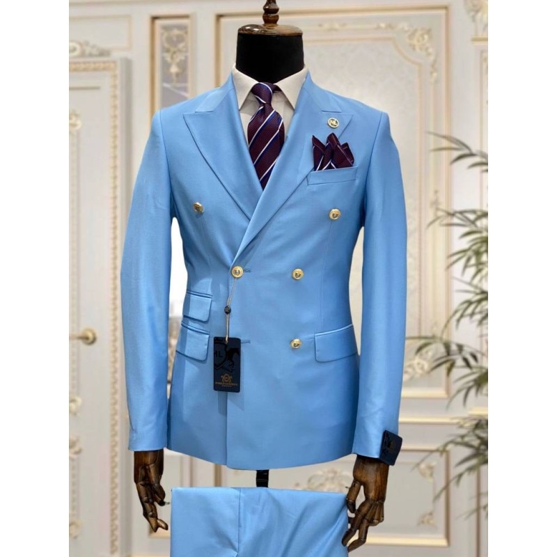 Double Breasted Slim Fit Men Suits