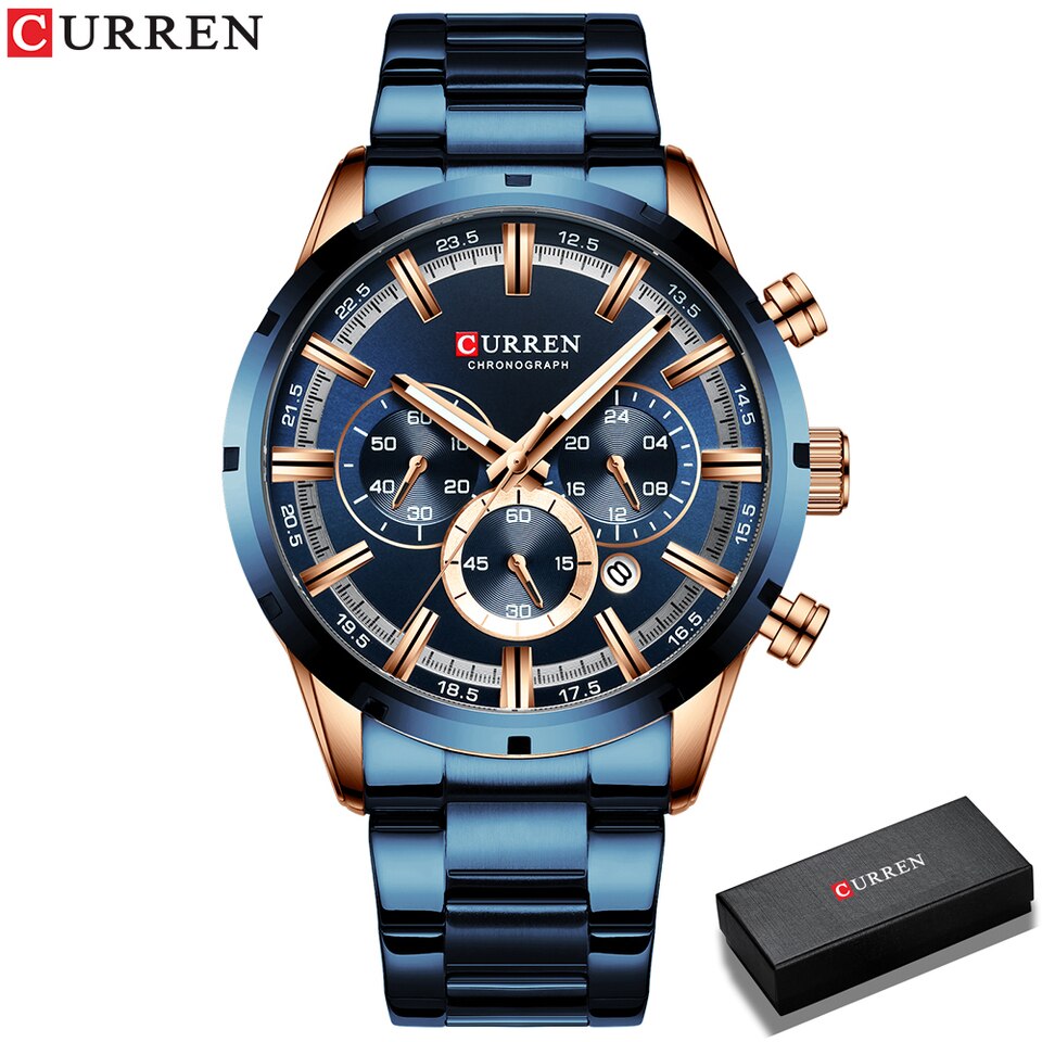 New Men Watches Top Brand Luxury Wrist Watch Quartz Clock Watch Men Waterproof Chronograph