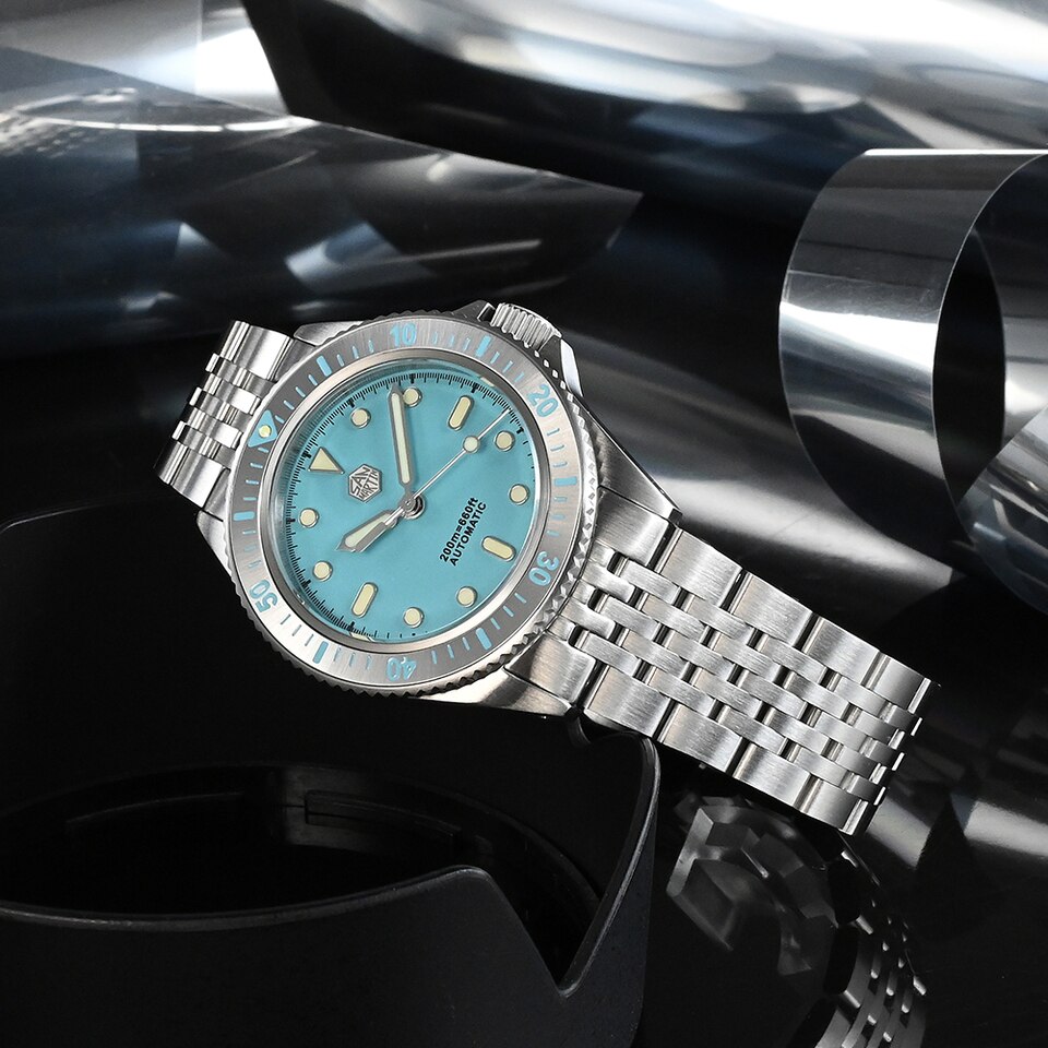 San Martin 38mm Dive Watch Miyota 8215 Original Design Bracelet Fashion Sport Style Automatic Mechanical Watches Sapphire 20Bar