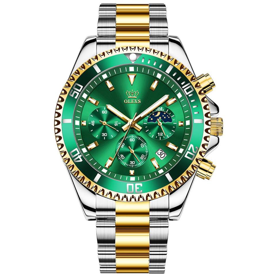 OLEVS Men Watches Fashion Waterproof Quartz Wrist Watch Men Top Brand Luxury Stainless Steel Strap Sport Date Clock Male