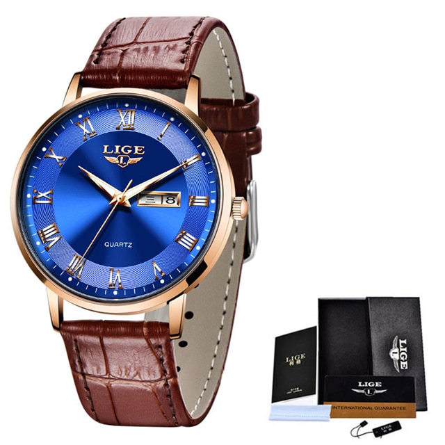 LIGE Brand Women Watches Ultra-thin Luxury Quartz Watch Fashion Ladies Clock Stainless Steel Waterproof Calendar Week Wristwatch