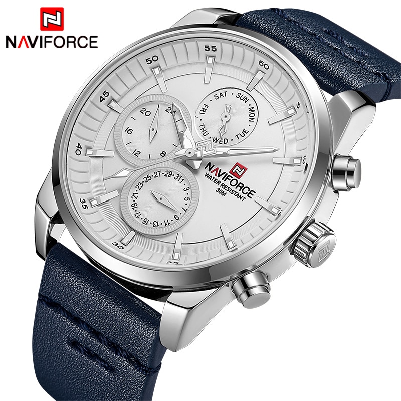 Men Watches Waterproof 24 hour Date Quartz Watch Man Fashion Leather Sport Wrist Watch Men Clock
