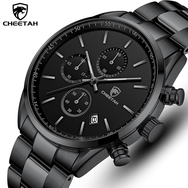 Men Top Brand Luxury Fashion Business Quartz Men Wristwatch Stainless Steel Waterproof Sports Clock