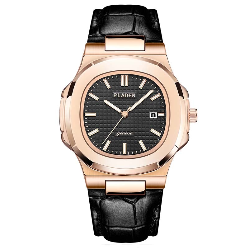New Business Men Watch Luxury Fashion Luminous Quartz Wristwatch Male Stainless Steel Waterproof Calendar Watches For Men